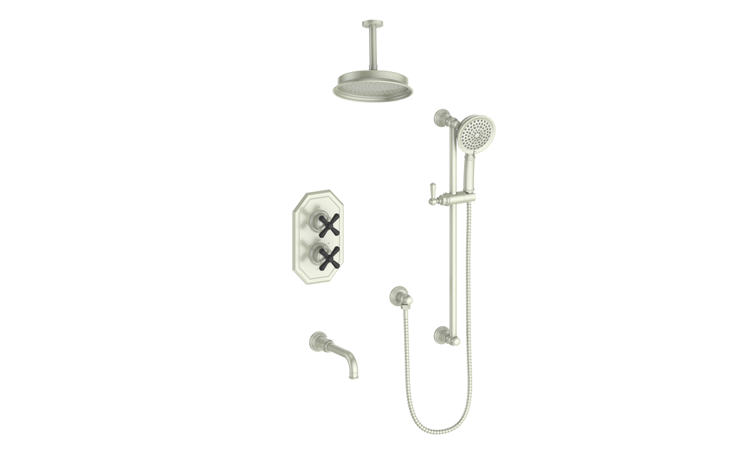 VOGT SET.C11.320.316 Carinthia 3-Way TH Shower Kit with 6" Ceiling Arm