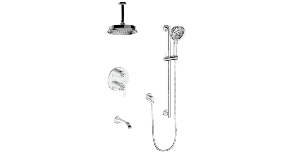 VOGT SET.Z1.320.316 Zehn 3-Way TH Shower Kit with 6" Ceiling Arm