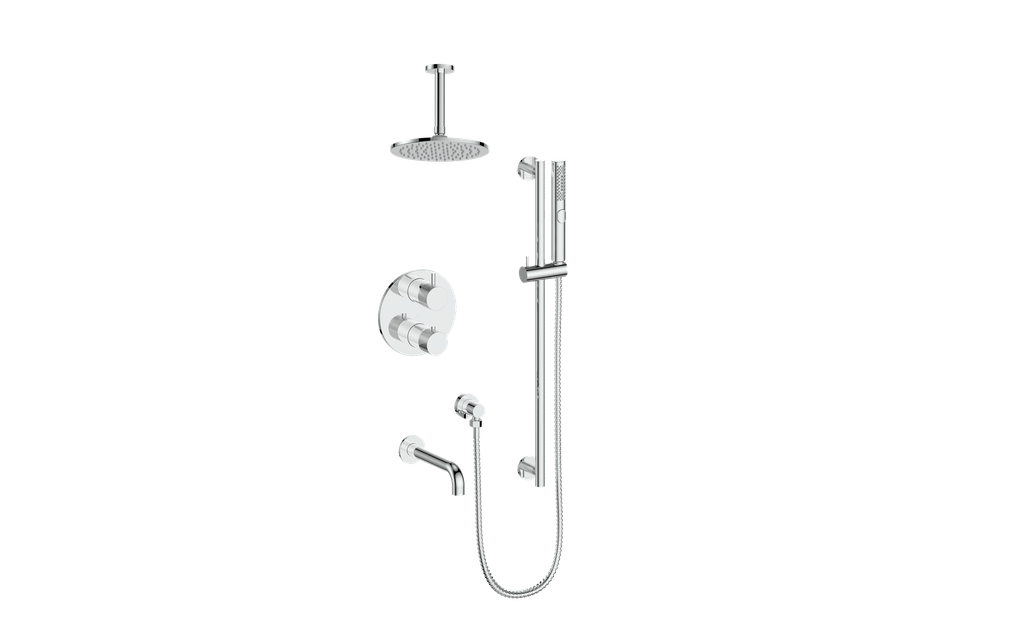 VOGT SET.DA.320.316 Drava 3-Way TH Shower Kit with 6" Ceiling Arm