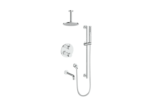 VOGT SET.DA.320.316 Drava 3-Way TH Shower Kit with 6" Ceiling Arm