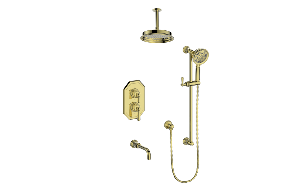 VOGT SET.C11.320.316 Carinthia 3-Way TH Shower Kit with 6" Ceiling Arm