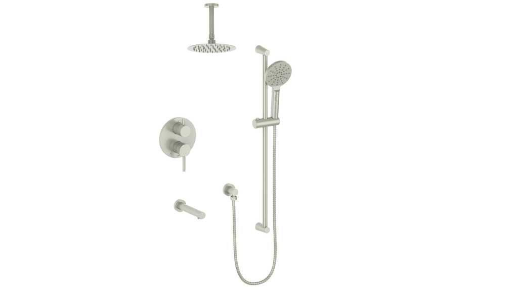 VOGT SET.WL.310.316 Worgl 3-Way PB Shower Kit with 6" Ceiling Arm