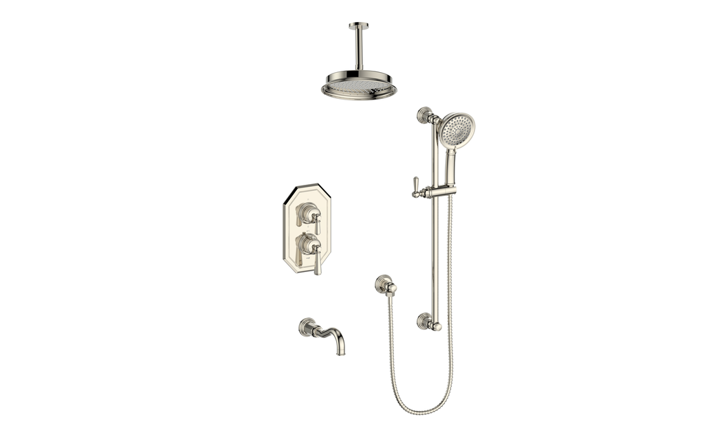 VOGT SET.C12.320.316 Carinthia 3-Way TH Shower Kit with 6" Ceiling Arm