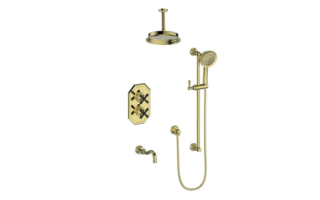 VOGT SET.C12.320.316 Carinthia 3-Way TH Shower Kit with 6" Ceiling Arm