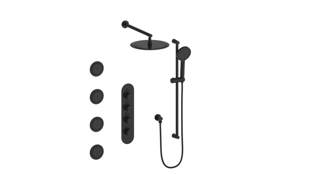 VOGT SET.WL.350.930 Worgl 3/4" High-Flow TH Shower Kit with Body Jets