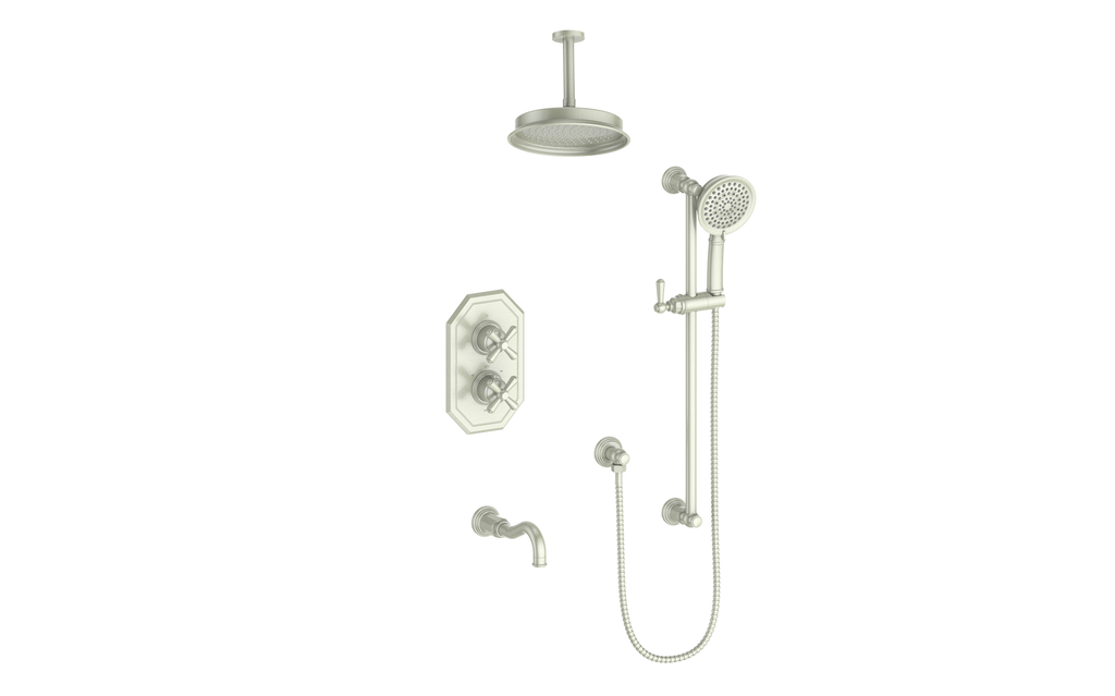 VOGT SET.C12.320.316 Carinthia 3-Way TH Shower Kit with 6" Ceiling Arm