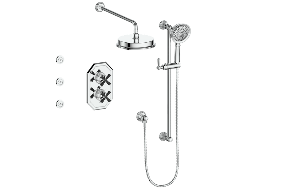 VOGT SET.C1.320.810 Carinthia 3-Way TH Shower Kit with Body Jets