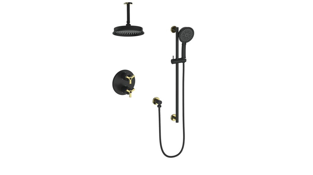 VOGT SET.Z1.220.216 Zehn 2-Way Shower Kit with 6" Ceiling Arm