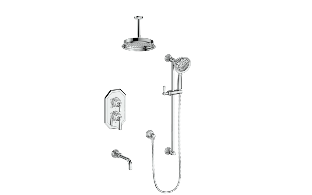 VOGT SET.C11.320.316 Carinthia 3-Way TH Shower Kit with 6" Ceiling Arm