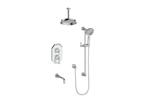 VOGT SET.C11.320.316 Carinthia 3-Way TH Shower Kit with 6" Ceiling Arm