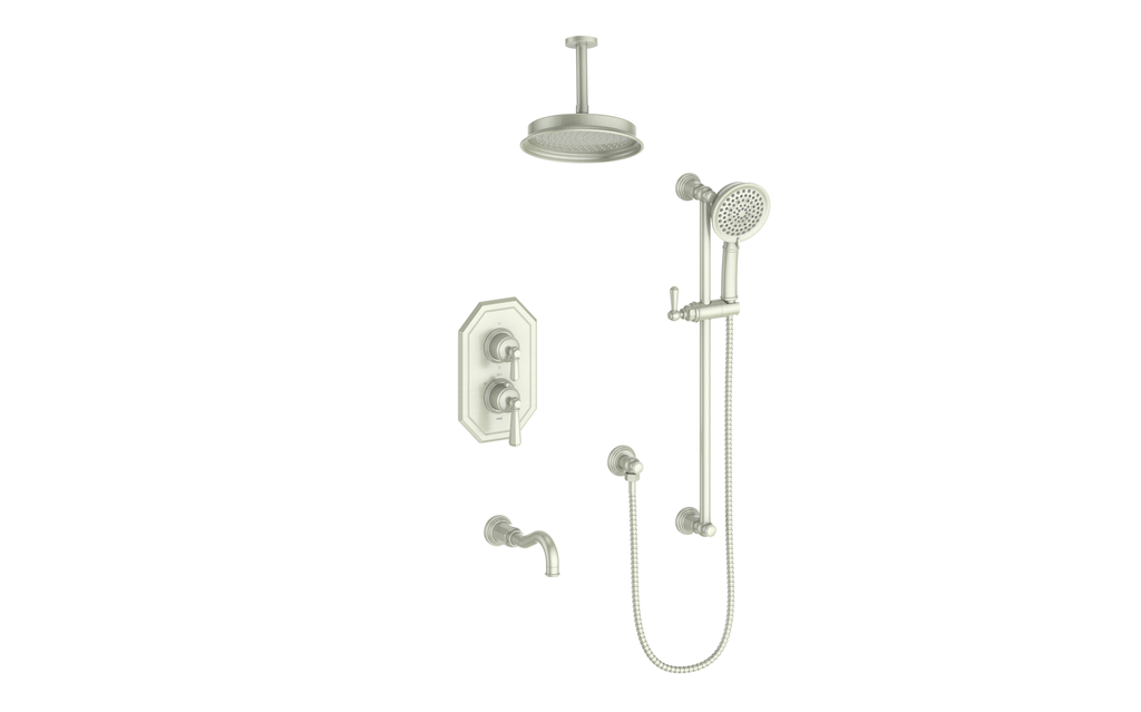 VOGT SET.C12.320.316 Carinthia 3-Way TH Shower Kit with 6" Ceiling Arm