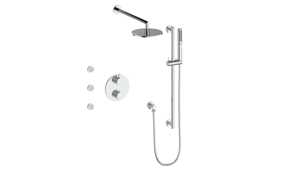 VOGT SET.DA.320.810 Drava 3-Way TH Shower Kit with Body Jets