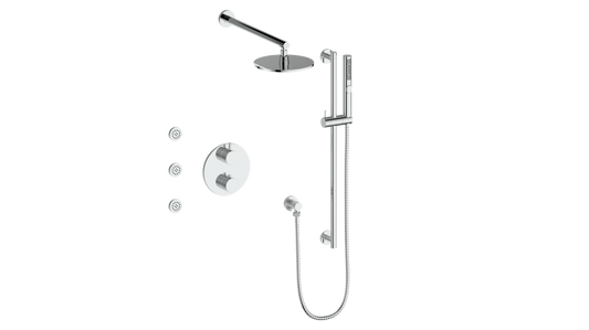 VOGT SET.DA.320.810 Drava 3-Way TH Shower Kit with Body Jets