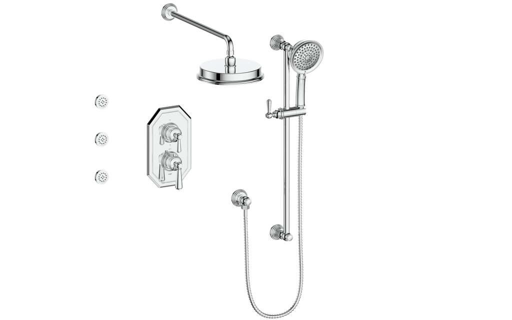 VOGT SET.C1.320.810 Carinthia 3-Way TH Shower Kit with Body Jets