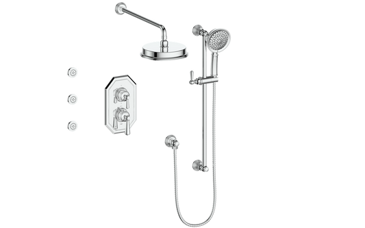 VOGT SET.C1.320.810 Carinthia 3-Way TH Shower Kit with Body Jets