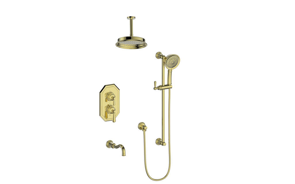 VOGT SET.C12.320.316 Carinthia 3-Way TH Shower Kit with 6" Ceiling Arm