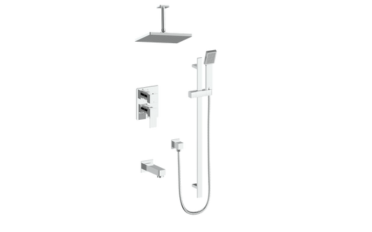 VOGT SET.AP.310.316 Kapfenberg 3-Way PB Shower Kit with 6" Ceiling Arm