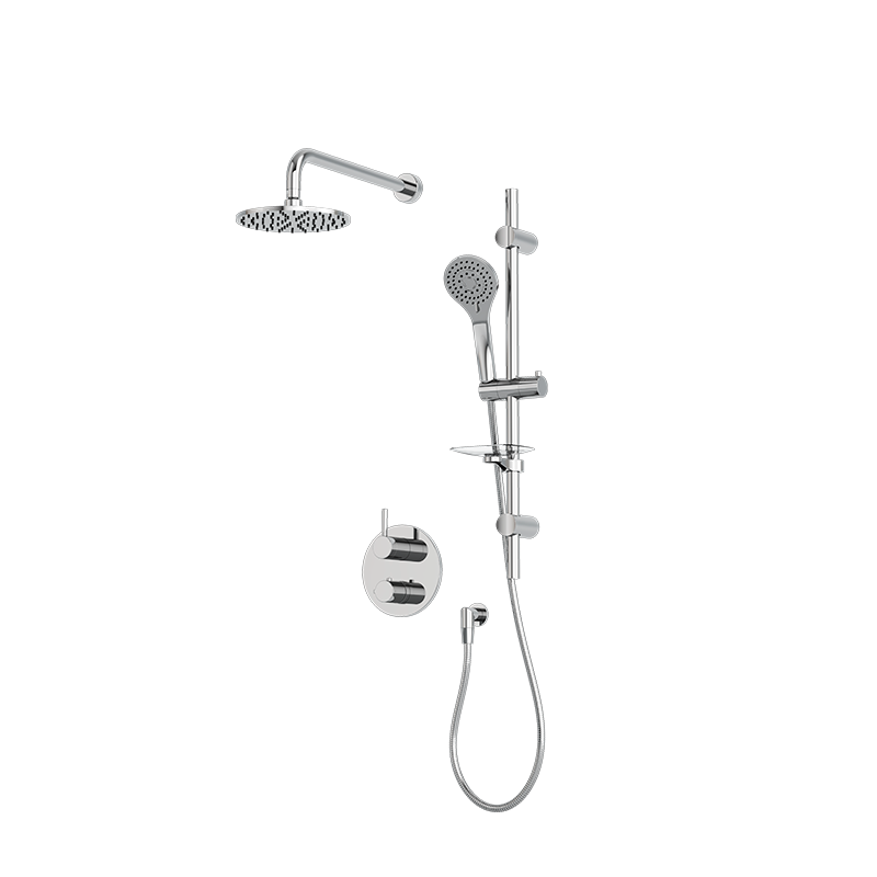 RUBI RVT811B Vertigo 1/2'' Thermostatic Shower Set 2 Way Div. Xvtr69R