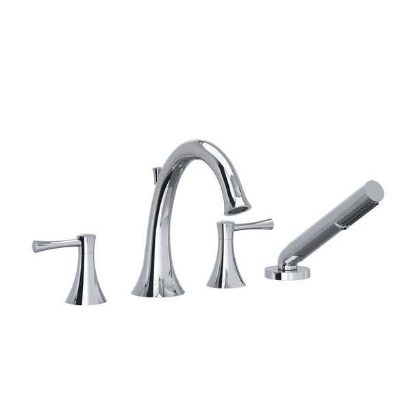 RIOBEL ED12L Edge 4-Hole Deck Mount Tub Filler