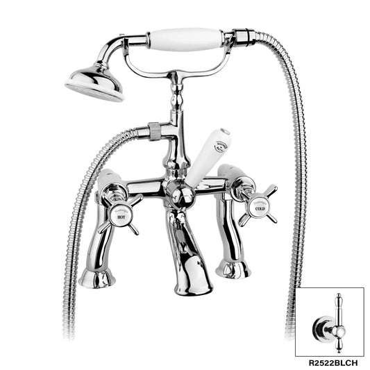 DISEGNO R2522BL Nostalgia Deck Mount Tub Filler