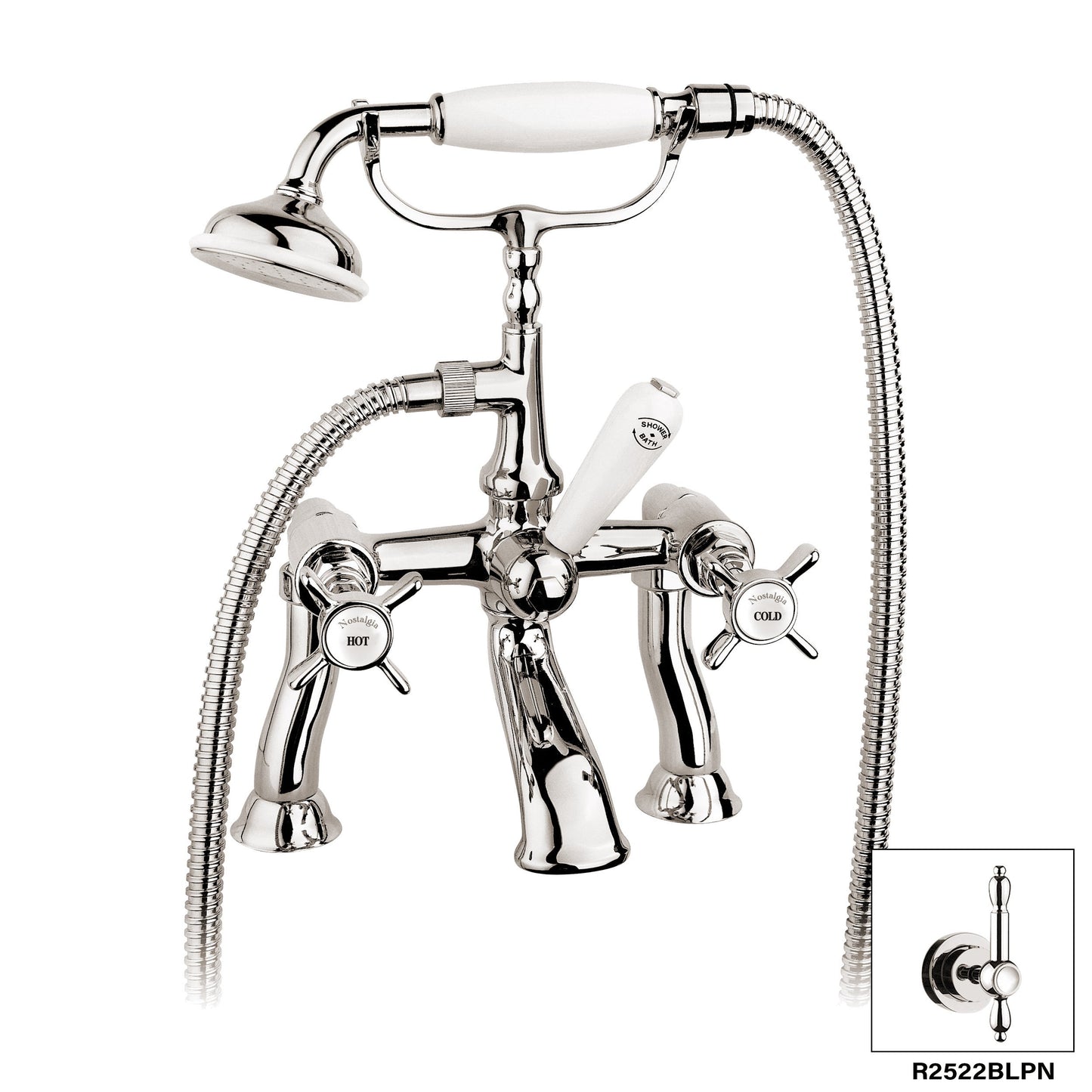 DISEGNO R2522BX Nostalgia Deck Mount Tub Filler