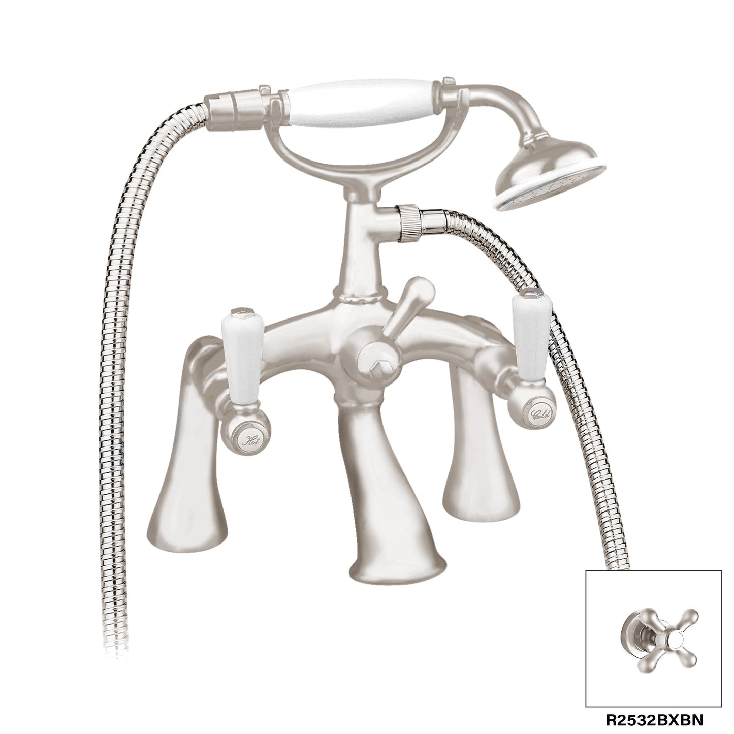 DISEGNO R2532BL Colonial Deck Mount Tub Filler