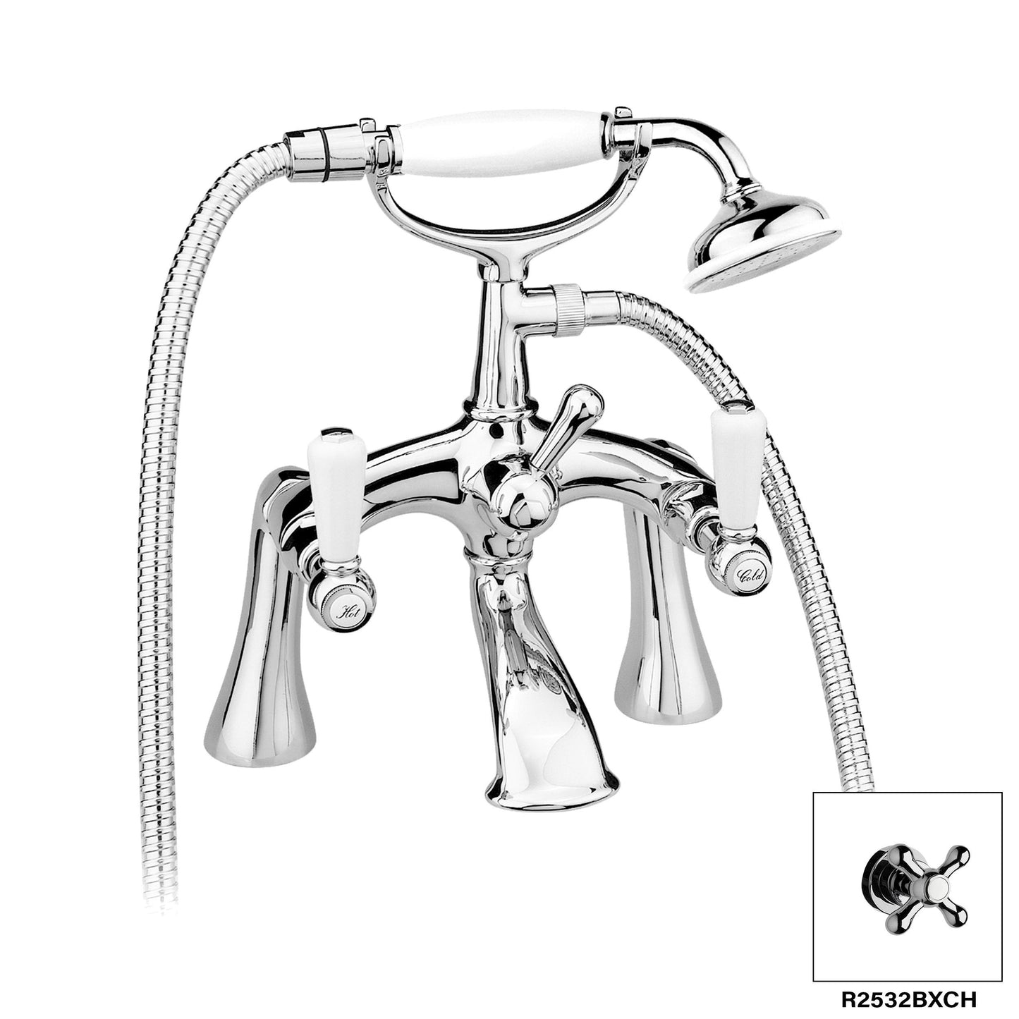 DISEGNO R2532BL Colonial Deck Mount Tub Filler