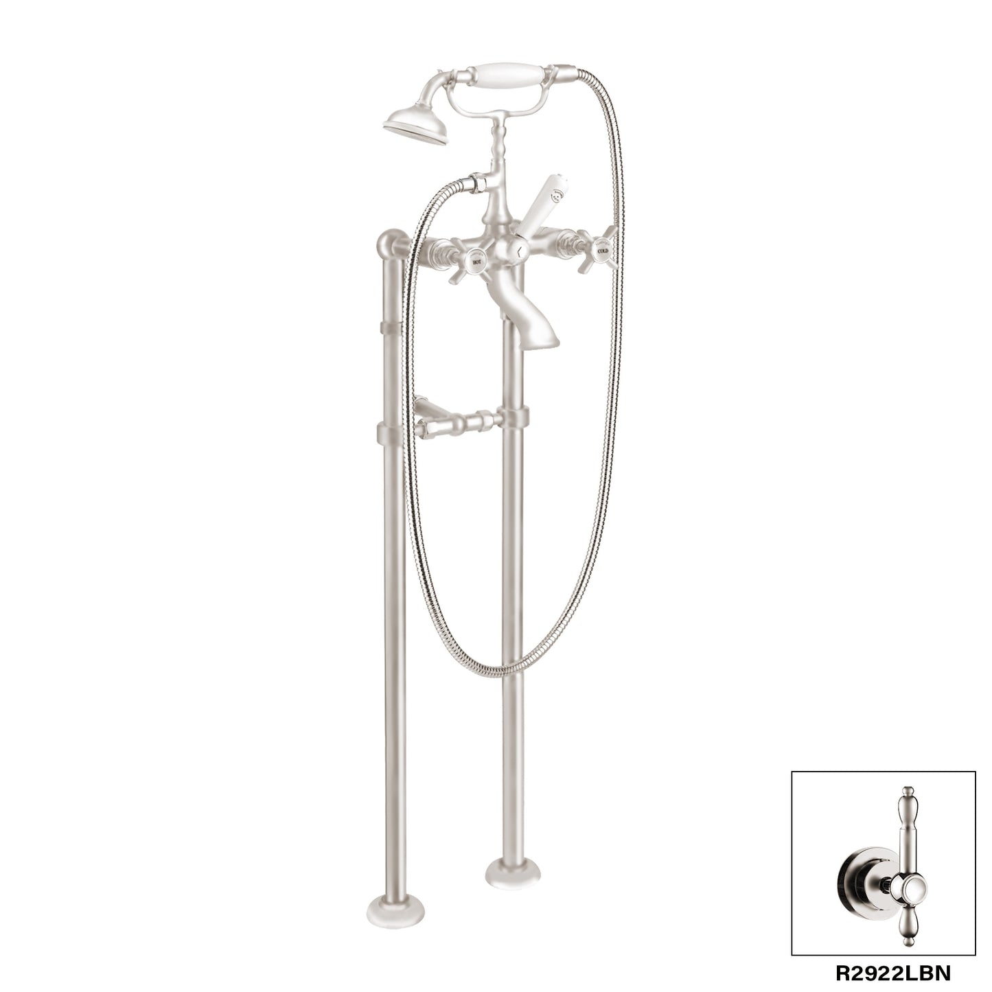 DISEGNO R2922L Nostalgia Floor Mount Tub Filler