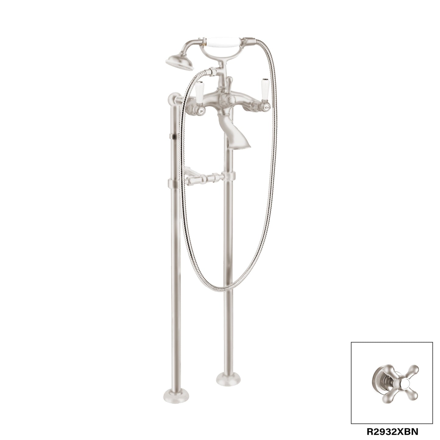 DISEGNO R2932L Colonial Floor Mount Tub Filler