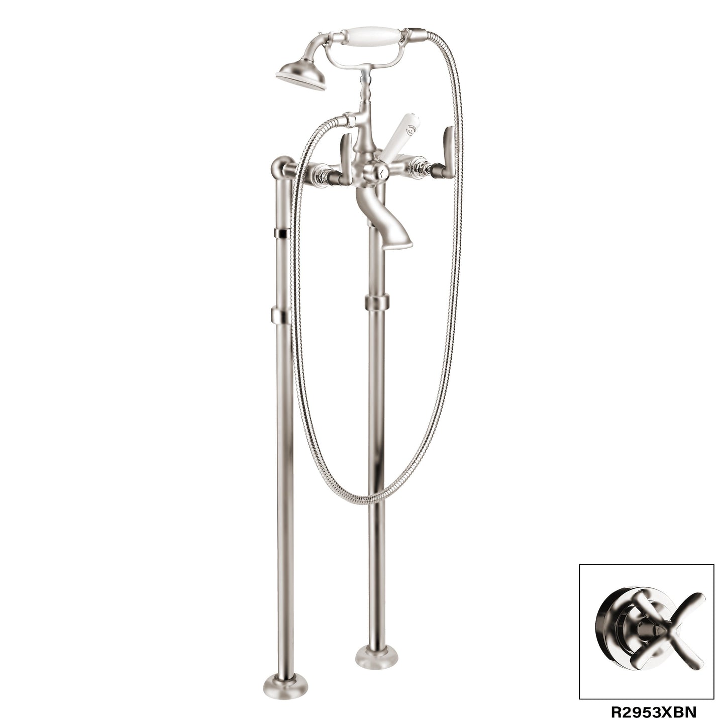 DISEGNO R2953X Manhattan Floor Mount Tub Filler