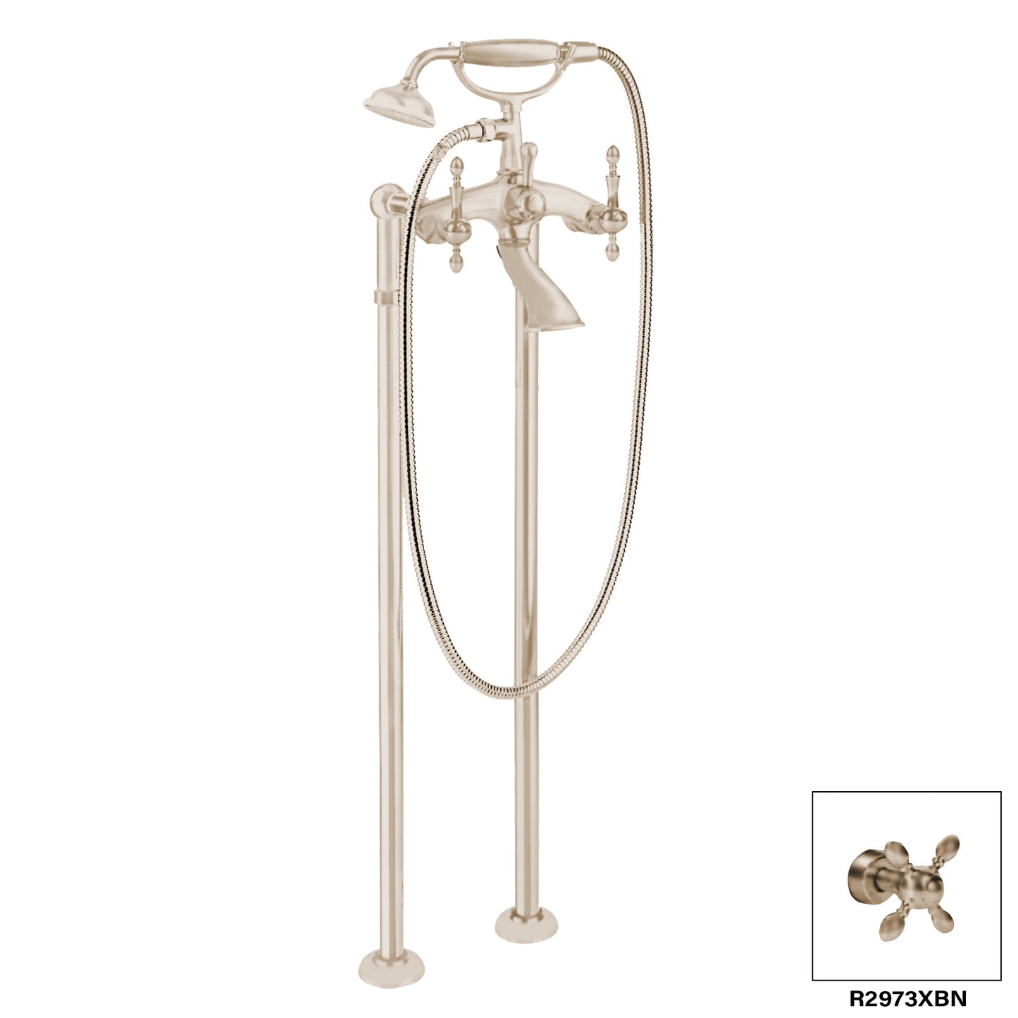 DISEGNO R2973X Chopin Floor Mount Tub Filler