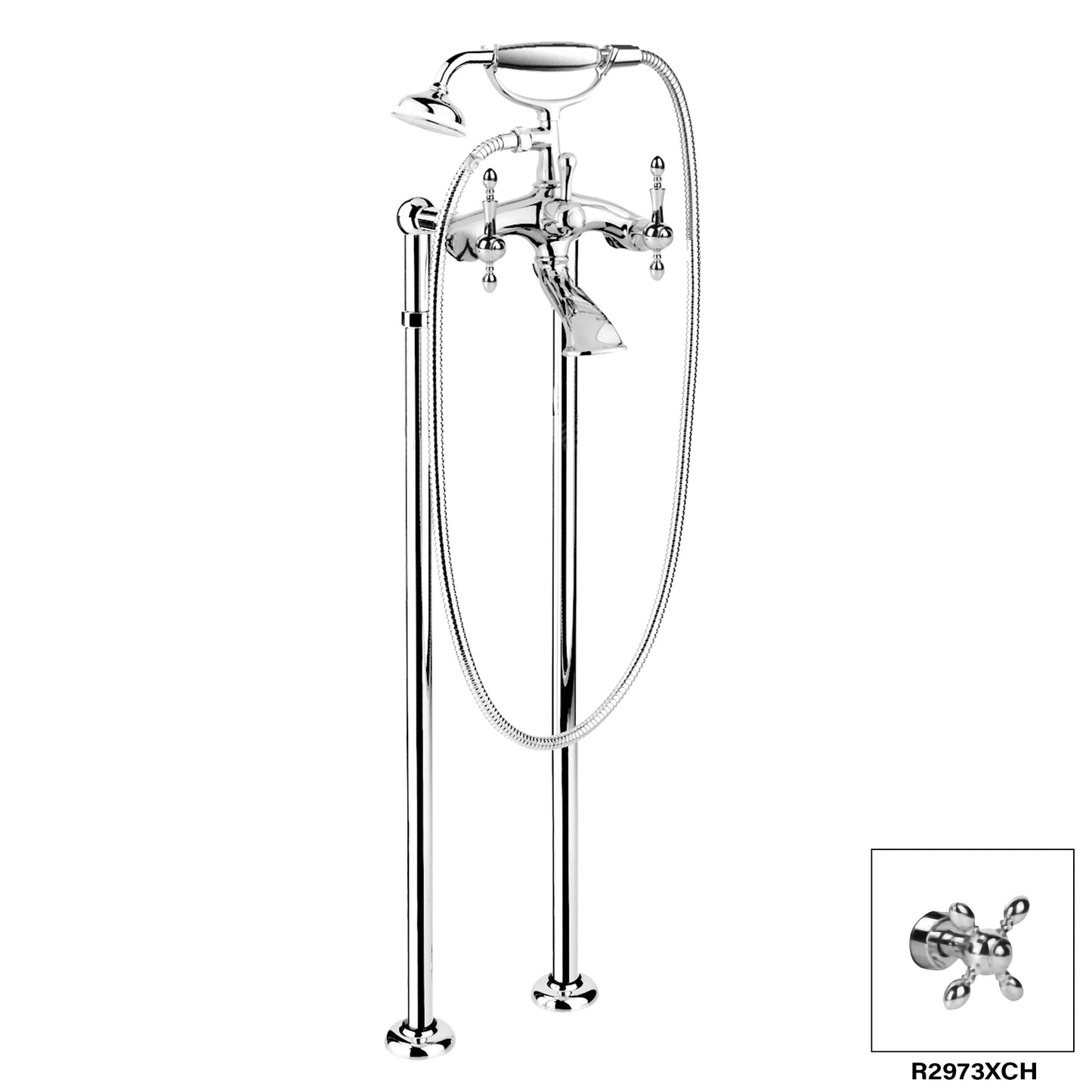 DISEGNO R2973L Chopin Floor Mount Tub Filler