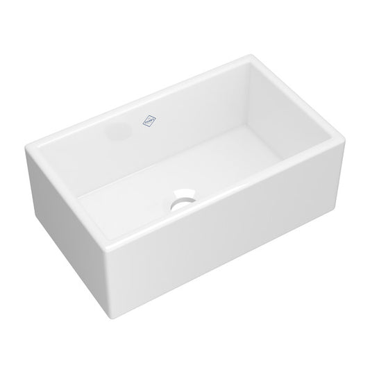 SHAWS MS3018 Classic Shaker Single Bowl Farmhouse Apron Front Fireclay Kitchen Sink