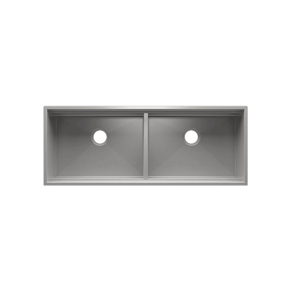 HOME REFINEMENTS 005512 Undermount Double Bowl Kitchen Sink, L24"X18"X10" R24"X18"X10"